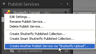 Create additional publish services